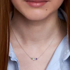 Dinny Hall Suffragette Three Stone Scoop Necklace