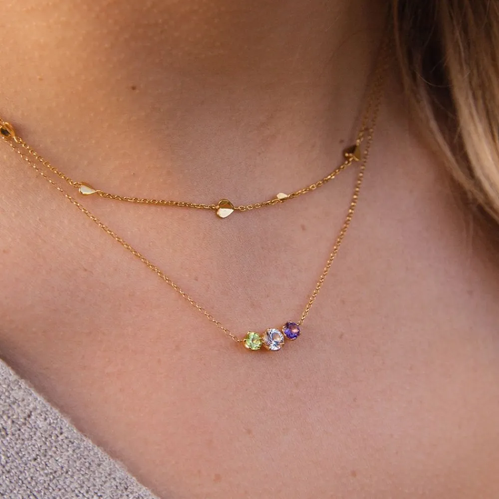Dinny Hall Suffragette Three Stone Scoop Necklace