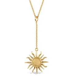 Dinny Hall Sun Chain Charm With Brushed Centre Pendant
