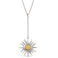 Dinny Hall Sun Chain Charm With 9K Brushed Centre Pendant