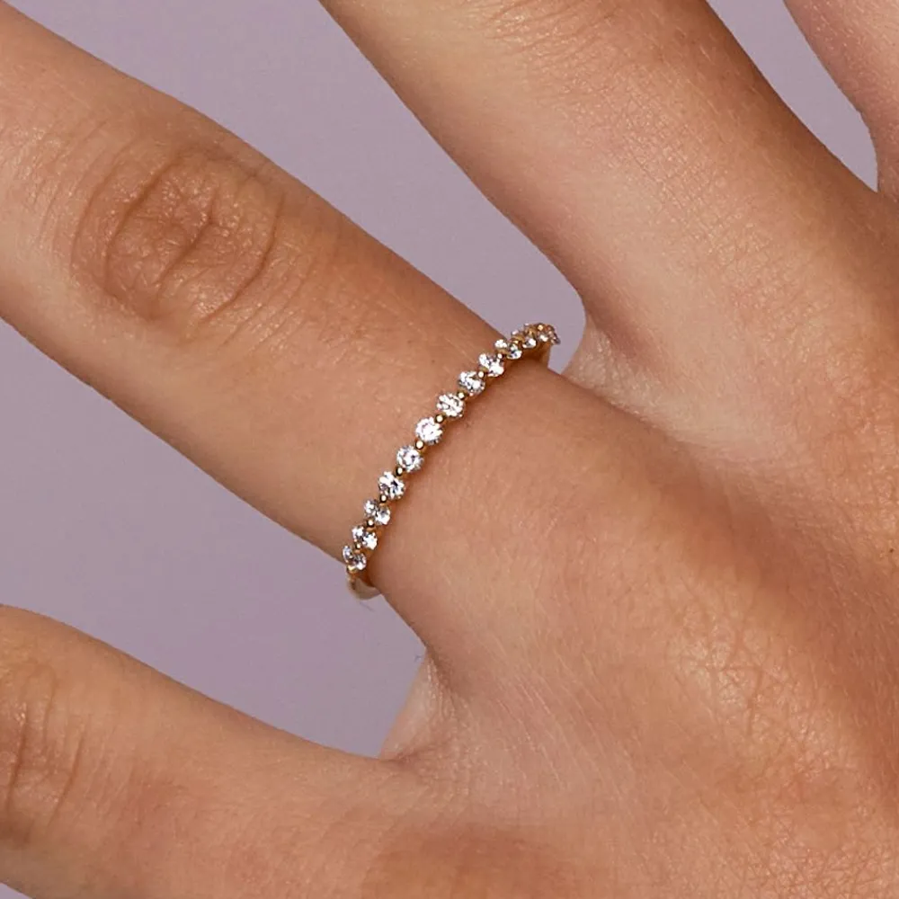 Dinny Hall Sweet Pea 18K Diamond Half Eternity Ring