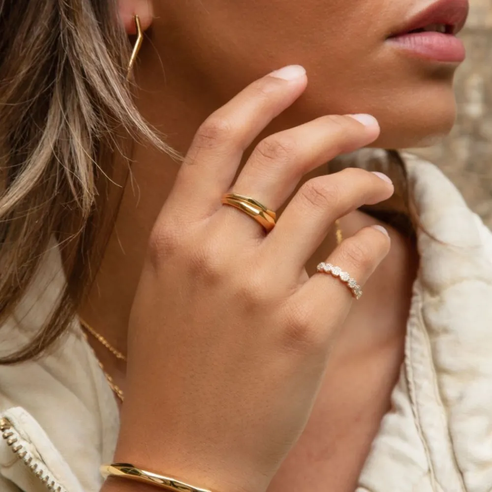 Dinny Hall Thalassa Faceted Band Ring