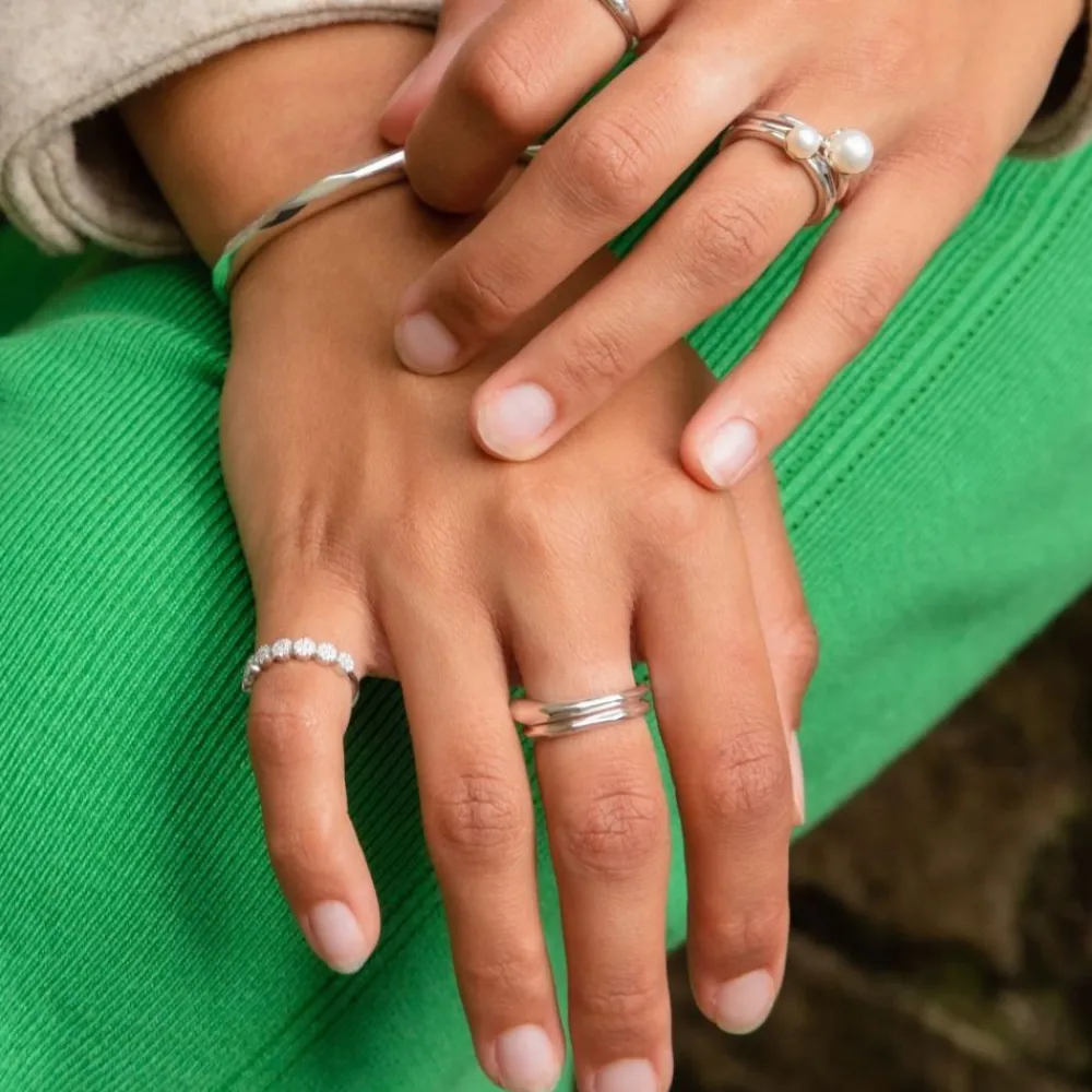 Dinny Hall Thalassa Faceted Band Ring