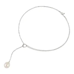 Dinny Hall Thalassa Faceted Lariat With Freshwater Pearl