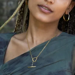 Dinny Hall Thalassa Faceted Medium T-Bar Lariat