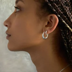 Dinny Hall Thalassa Tapering Faceted Chunky Hoops