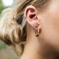 Dinny Hall Thalassa Tapering Faceted Chunky Hoops