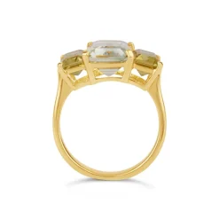 Dinny Hall Trinny Trilogy Green Amethyst & Oro Verde Ring