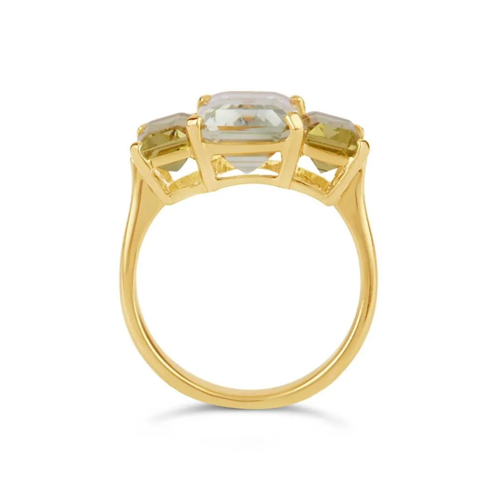 Dinny Hall Trinny Trilogy Green Amethyst & Oro Verde Ring