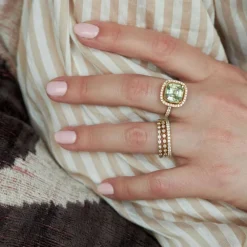 Dinny Hall Zadie 18K Fine Pistachio Green Sapphire & Diamond Ring