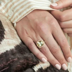 Dinny Hall Zadie 18K Fine Pistachio Green Sapphire & Diamond Ring
